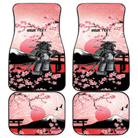 Personalised Japan Samurai Warrior Car Mats Japanese Cherry Blossom Polynesian Pattern - Wonder Print Shop