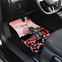 Personalised Japan Samurai Warrior Car Mats Japanese Cherry Blossom Polynesian Pattern - Wonder Print Shop