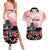 Personalised Japan Samurai Warrior Couples Matching Summer Maxi Dress and Hawaiian Shirt Japanese Cherry Blossom Polynesian Pattern - Wonder Print Shop