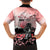Personalised Japan Samurai Warrior Family Matching Off The Shoulder Long Sleeve Dress and Hawaiian Shirt Japanese Cherry Blossom Polynesian Pattern - Wonder Print Shop