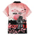 Personalised Japan Samurai Warrior Family Matching Off The Shoulder Long Sleeve Dress and Hawaiian Shirt Japanese Cherry Blossom Polynesian Pattern - Wonder Print Shop