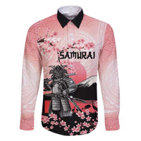 Personalised Japan Samurai Warrior Family Matching Off Shoulder Maxi Dress and Hawaiian Shirt Japanese Cherry Blossom Polynesian Pattern - Wonder Print Shop