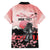 Personalised Japan Samurai Warrior Family Matching Off Shoulder Short Dress and Hawaiian Shirt Japanese Cherry Blossom Polynesian Pattern - Wonder Print Shop