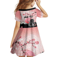 Personalised Japan Samurai Warrior Family Matching Summer Maxi Dress and Hawaiian Shirt Japanese Cherry Blossom Polynesian Pattern - Wonder Print Shop