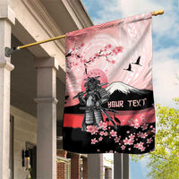 Personalised Japan Samurai Warrior Garden Flag Japanese Cherry Blossom Polynesian Pattern - Wonder Print Shop