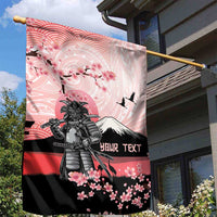 Personalised Japan Samurai Warrior Garden Flag Japanese Cherry Blossom Polynesian Pattern - Wonder Print Shop