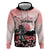 Personalised Japan Samurai Warrior Hoodie Japanese Cherry Blossom Polynesian Pattern - Wonder Print Shop