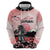 Personalised Japan Samurai Warrior Hoodie Japanese Cherry Blossom Polynesian Pattern - Wonder Print Shop