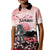 Personalised Japan Samurai Warrior Kid Polo Shirt Japanese Cherry Blossom Polynesian Pattern - Wonder Print Shop