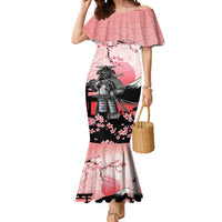 Personalised Japan Samurai Warrior Mermaid Dress Japanese Cherry Blossom Polynesian Pattern - Wonder Print Shop