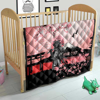 Personalised Japan Samurai Warrior Quilt Japanese Cherry Blossom Polynesian Pattern - Wonder Print Shop