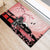 Personalised Japan Samurai Warrior Rubber Doormat Japanese Cherry Blossom Polynesian Pattern - Wonder Print Shop