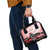 Personalised Japan Samurai Warrior Shoulder Handbag Japanese Cherry Blossom Polynesian Pattern - Wonder Print Shop