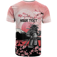 Personalised Japan Samurai Warrior T Shirt Japanese Cherry Blossom Polynesian Pattern - Wonder Print Shop