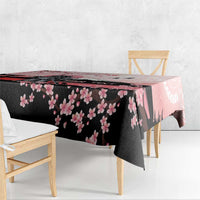 Personalised Japan Samurai Warrior Tablecloth Japanese Cherry Blossom Polynesian Pattern - Wonder Print Shop