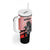 Personalised Japan Samurai Warrior Tumbler With Handle Japanese Cherry Blossom Polynesian Pattern - Wonder Print Shop