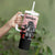 Personalised Japan Samurai Warrior Tumbler With Handle Japanese Cherry Blossom Polynesian Pattern - Wonder Print Shop