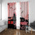 Personalised Japan Samurai Warrior Window Curtain Japanese Cherry Blossom Polynesian Pattern - Wonder Print Shop