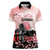 Personalised Japan Samurai Warrior Women Polo Shirt Japanese Cherry Blossom Polynesian Pattern - Wonder Print Shop