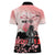 Personalised Japan Samurai Warrior Women Polo Shirt Japanese Cherry Blossom Polynesian Pattern - Wonder Print Shop
