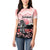 Personalised Japan Samurai Warrior Women Polo Shirt Japanese Cherry Blossom Polynesian Pattern - Wonder Print Shop