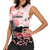 Personalised Japan Samurai Warrior Women Sleeveless Polo Shirt Japanese Cherry Blossom Polynesian Pattern - Wonder Print Shop