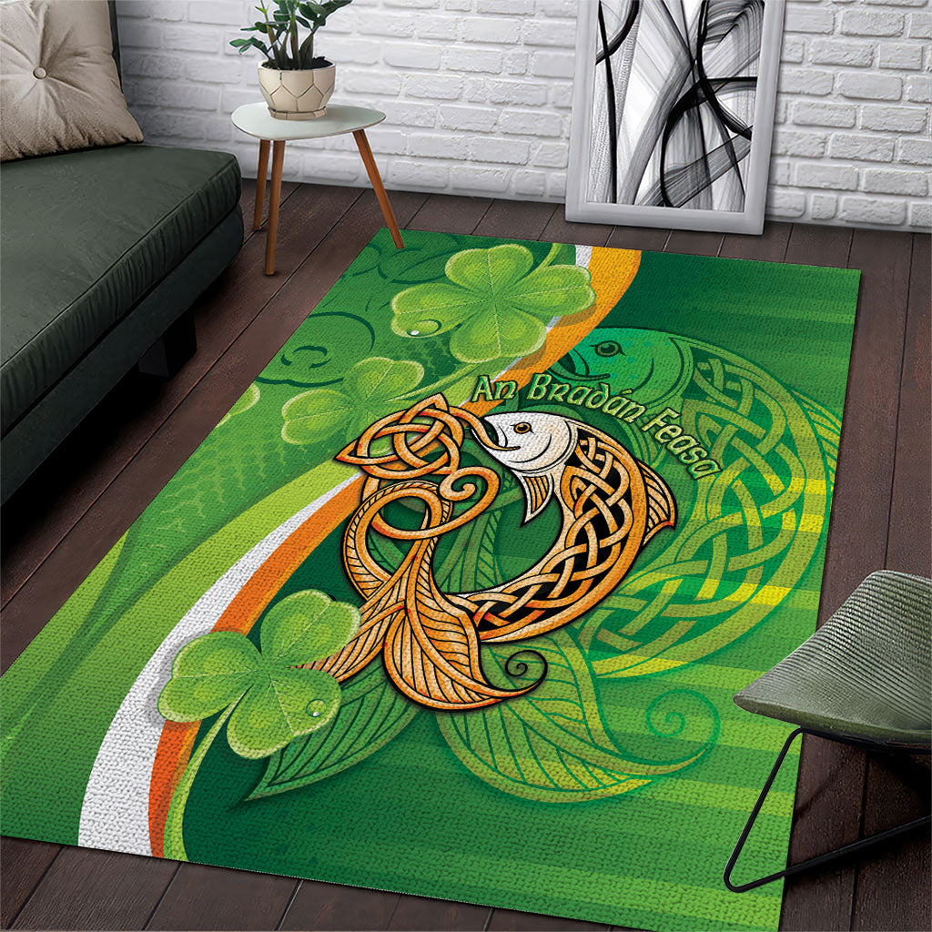 Salmon of Knowledge Ireland Area Rug Celtic Mythology An Bradan Feasa