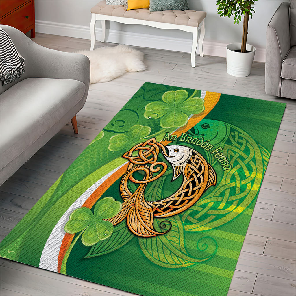 Salmon of Knowledge Ireland Area Rug Celtic Mythology An Bradan Feasa