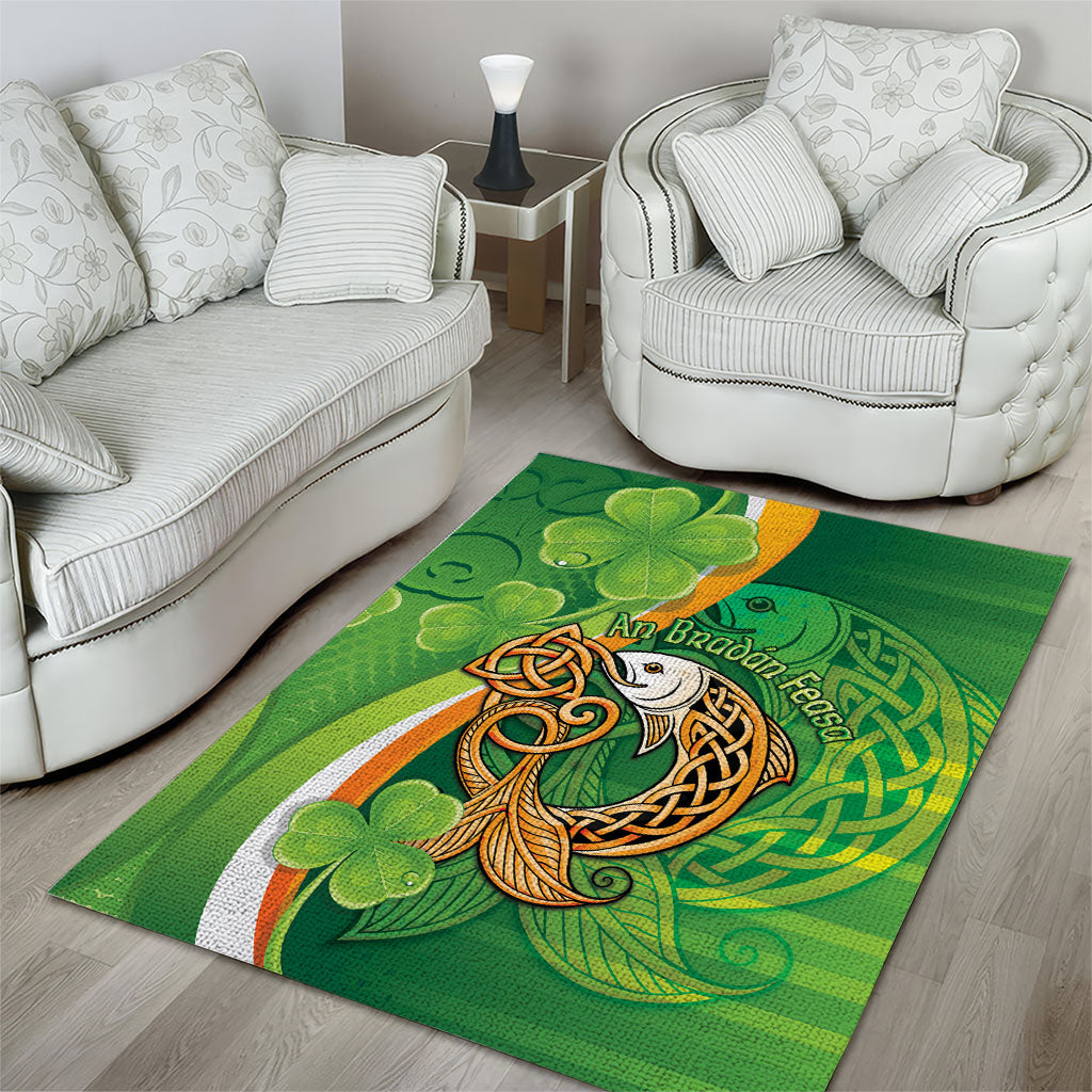 Salmon of Knowledge Ireland Area Rug Celtic Mythology An Bradan Feasa