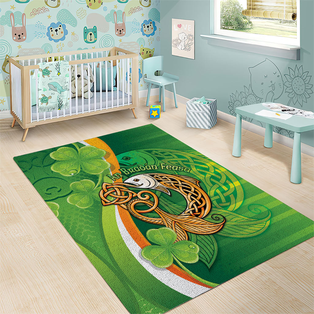 Salmon of Knowledge Ireland Area Rug Celtic Mythology An Bradan Feasa