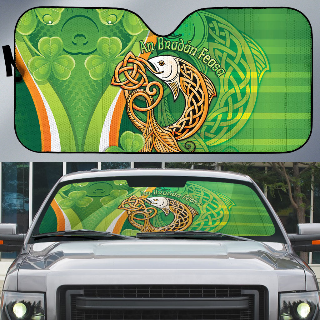 Salmon of Knowledge Ireland Auto Sun Shade Celtic Mythology An Bradan Feasa