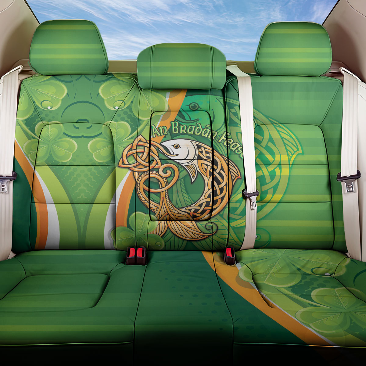 Salmon of Knowledge Ireland Back Car Seat Cover Celtic Mythology An Bradan Feasa