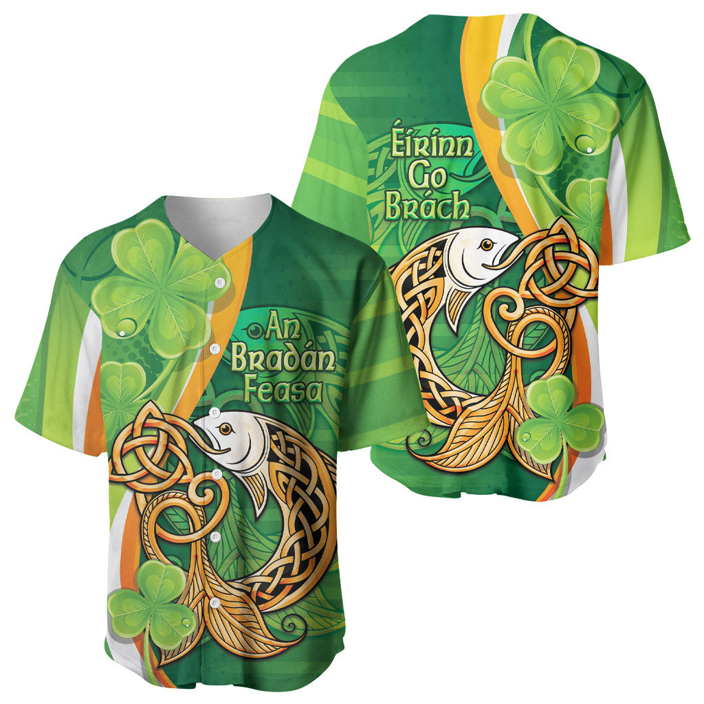 Salmon of Knowledge Ireland Baseball Jersey Celtic Mythology An Bradan Feasa