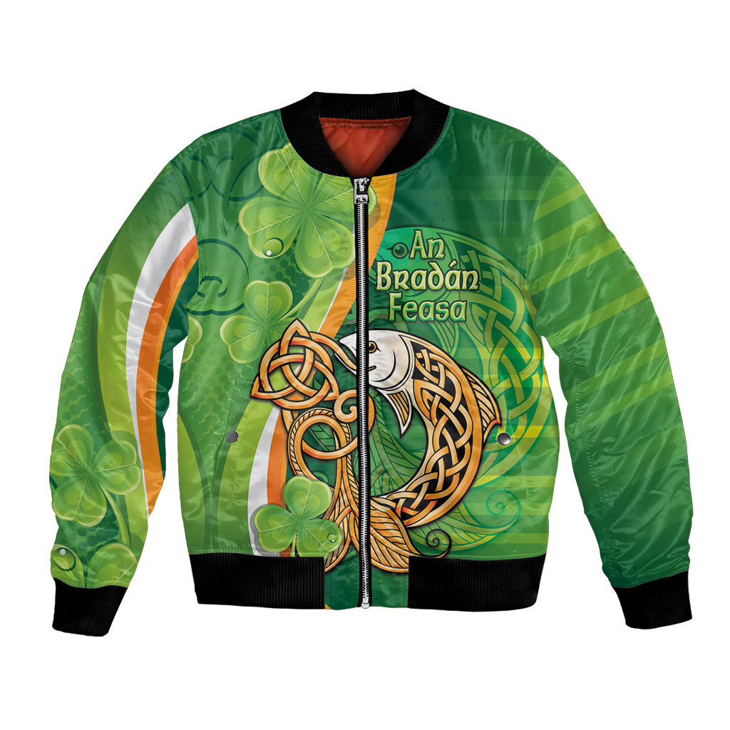 Salmon of Knowledge Ireland Bomber Jacket Celtic Mythology An Bradan Feasa