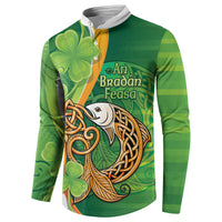 Salmon of Knowledge Ireland Button Sweatshirt Celtic Mythology An Bradan Feasa