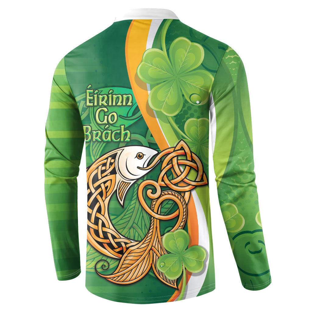 Salmon of Knowledge Ireland Button Sweatshirt Celtic Mythology An Bradan Feasa