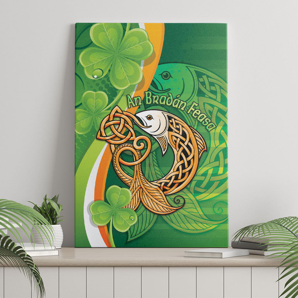Salmon of Knowledge Ireland Canvas Wall Art Celtic Mythology An Bradan Feasa