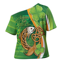 Salmon of Knowledge Ireland Cross Shoulder Shirt Celtic Mythology An Bradan Feasa