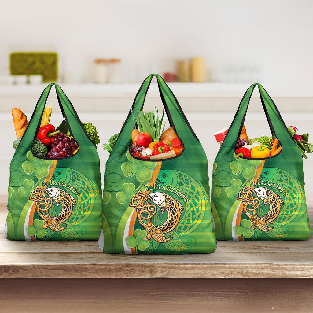 Salmon of Knowledge Ireland Grocery Bag Celtic Mythology An Bradan Feasa