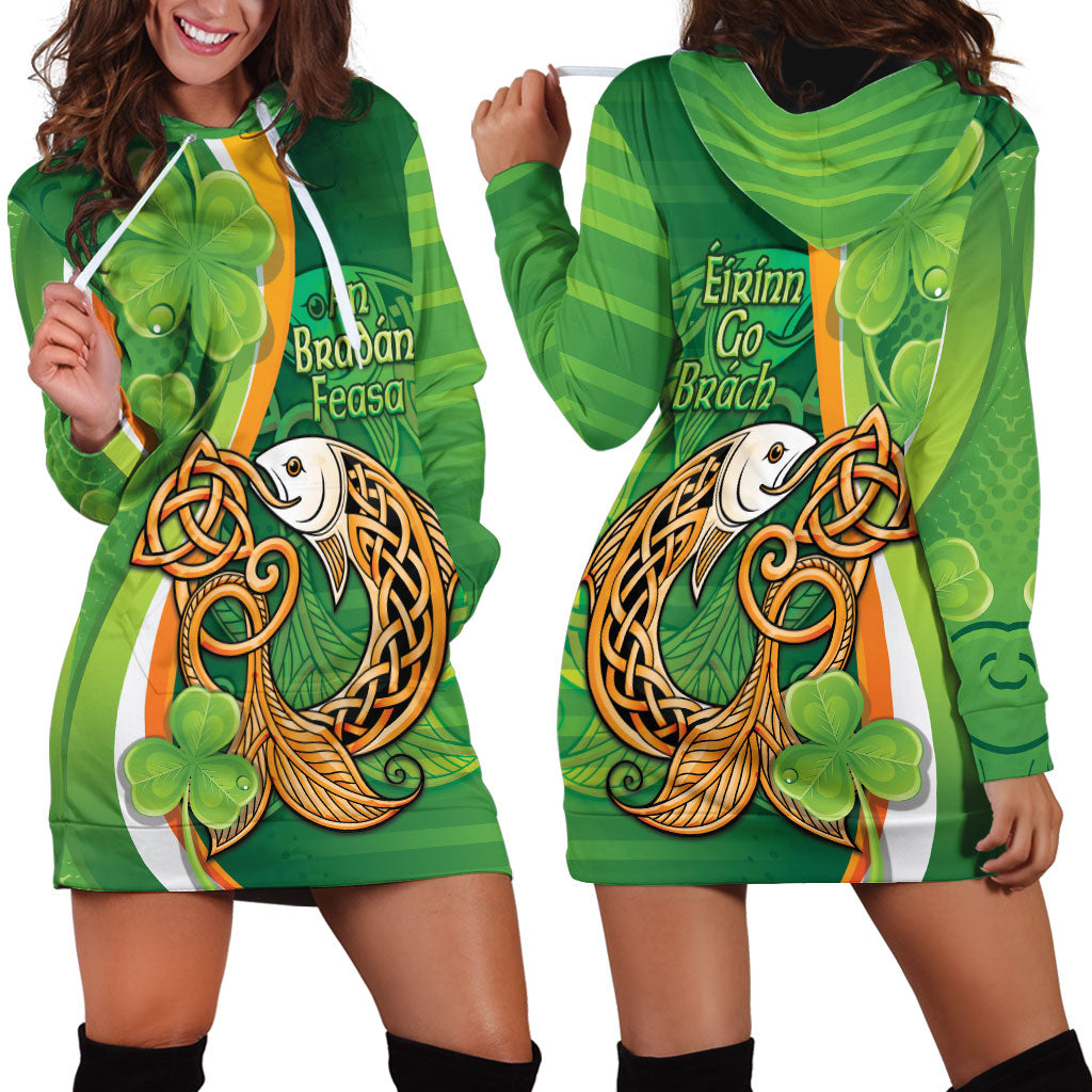 Salmon of Knowledge Ireland Hoodie Dress Celtic Mythology An Bradan Feasa