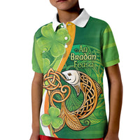Salmon of Knowledge Ireland Kid Polo Shirt Celtic Mythology An Bradan Feasa