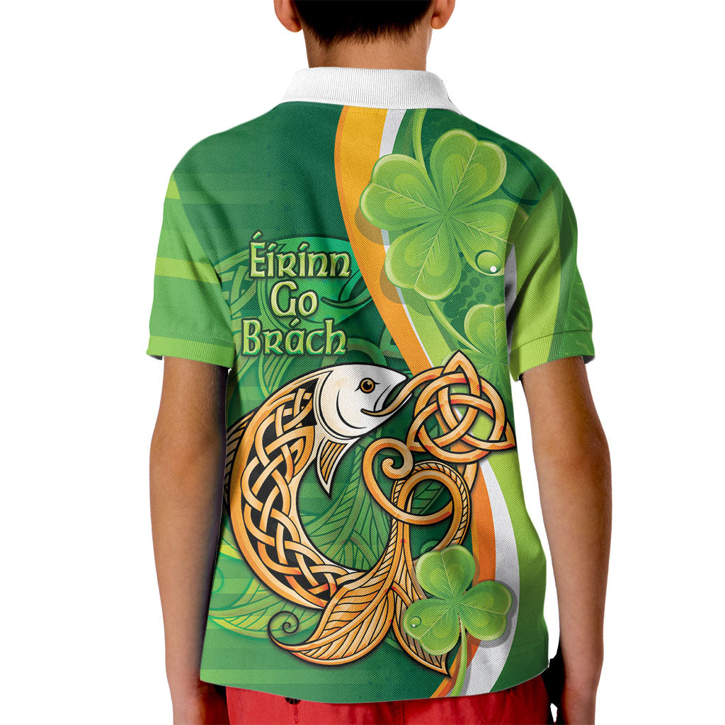 Salmon of Knowledge Ireland Kid Polo Shirt Celtic Mythology An Bradan Feasa