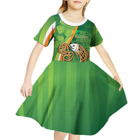 Salmon of Knowledge Ireland Kid Short Sleeve Dress Celtic Mythology An Bradan Feasa