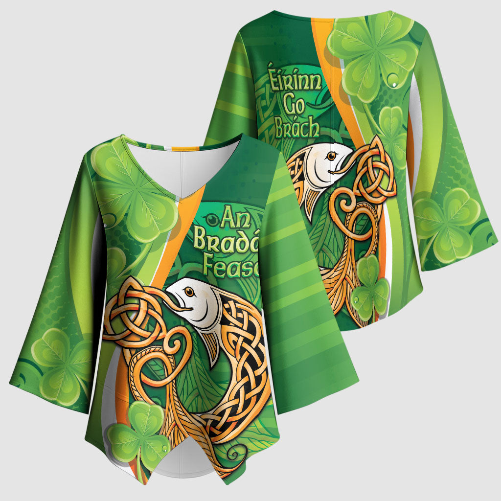 Salmon of Knowledge Ireland Kimono Sleeve Blouse Celtic Mythology An Bradan Feasa