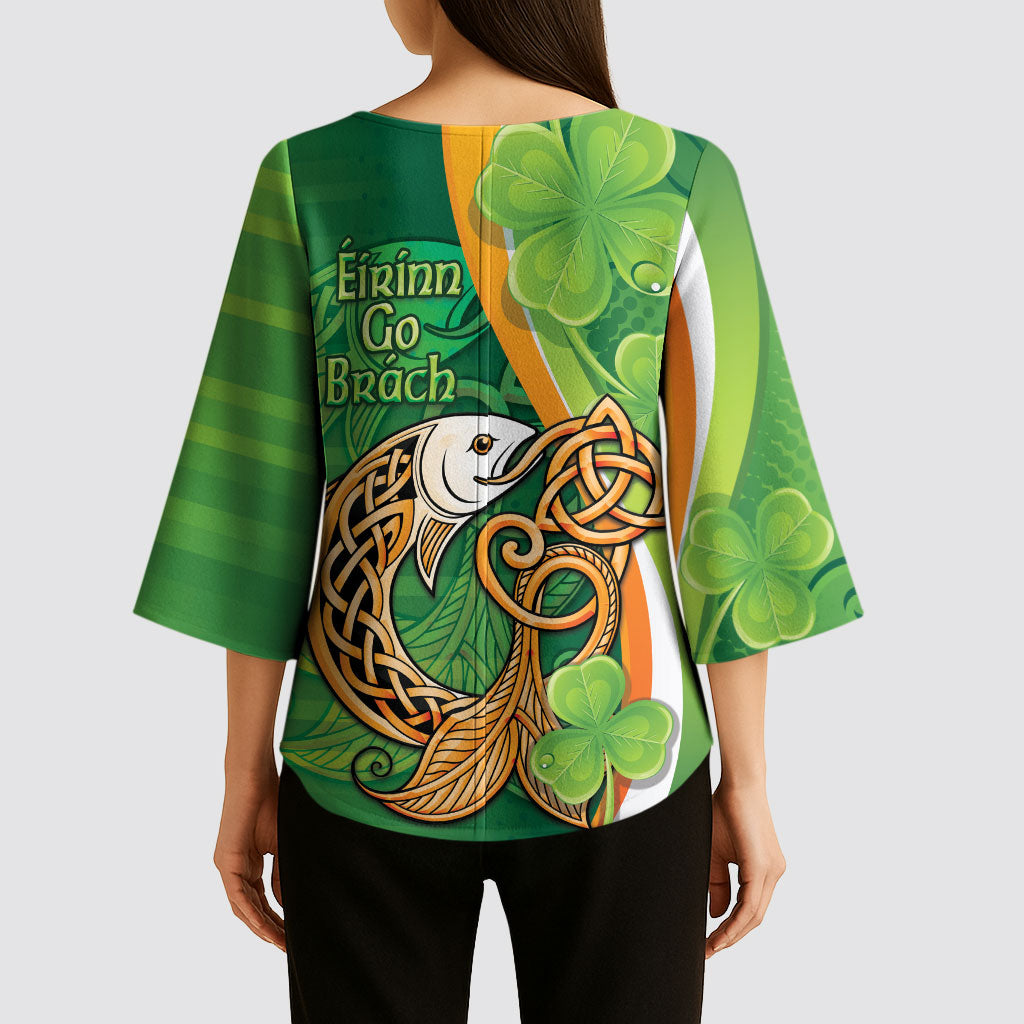Salmon of Knowledge Ireland Kimono Sleeve Blouse Celtic Mythology An Bradan Feasa