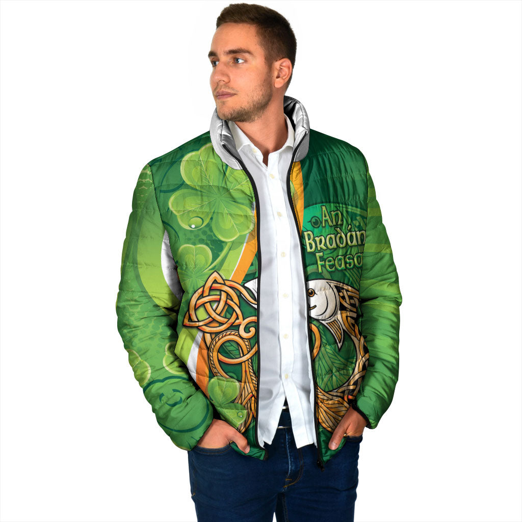 Salmon of Knowledge Ireland Padded Jacket Celtic Mythology An Bradan Feasa