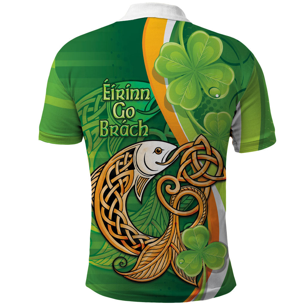 Salmon of Knowledge Ireland Polo Shirt Celtic Mythology An Bradan Feasa
