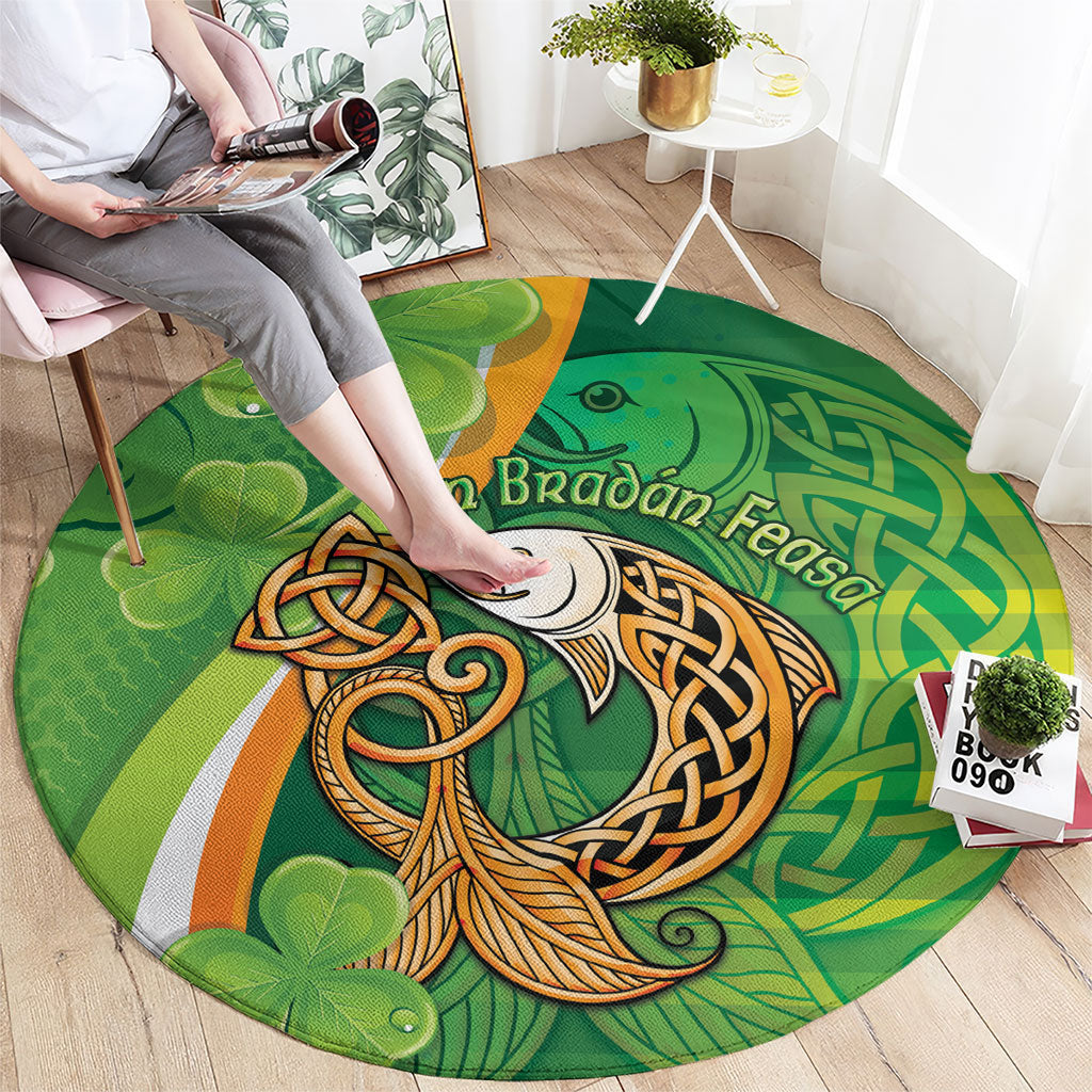 Salmon of Knowledge Ireland Round Carpet Celtic Mythology An Bradan Feasa