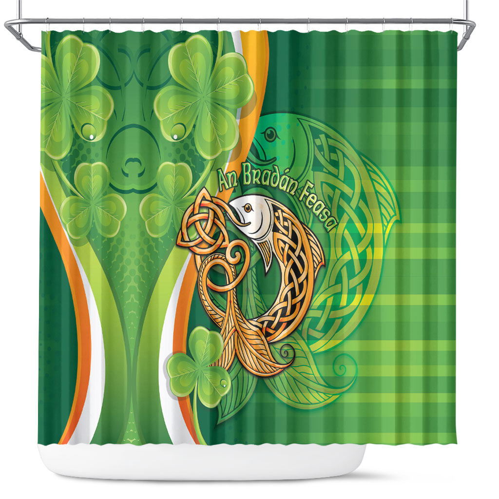 Salmon of Knowledge Ireland Shower Curtain Celtic Mythology An Bradan Feasa