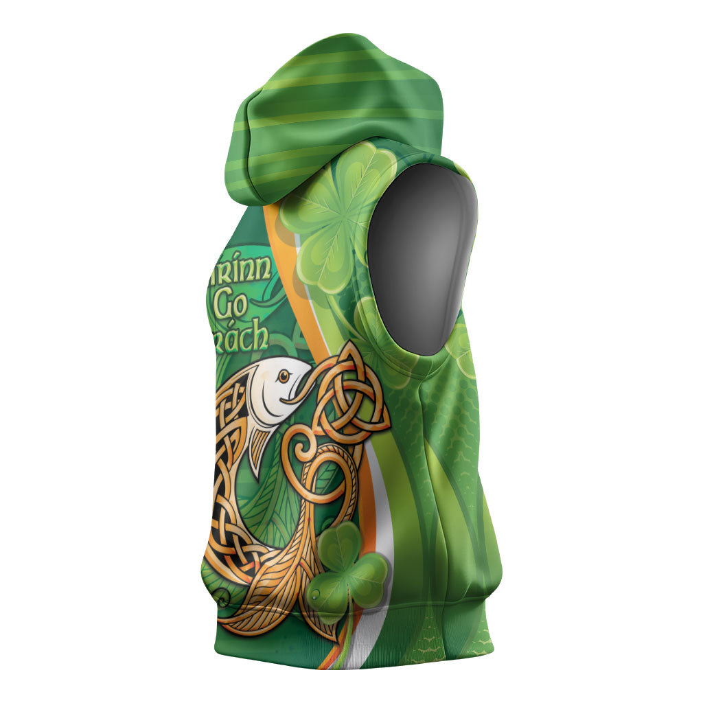 Salmon of Knowledge Ireland Sleeveless Hoodie Celtic Mythology An Bradan Feasa